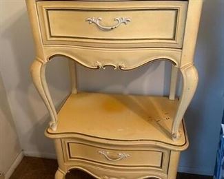 Matching French Provincial Regency Nightstand End Tables