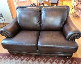 Matching leather loveseat