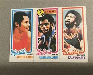 1980 Kareem Abdul Jabbar / Austin Carr Basketball Card   https://www.bidrustbelt.com/Event/LotDetails/135291912/1980-Kareem-Abdul-Jabbar-Austin-Carr-Basketball-Card