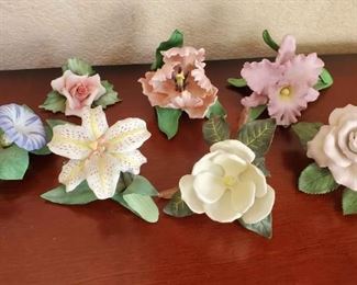 7 Porcelain Flowers by Lenox