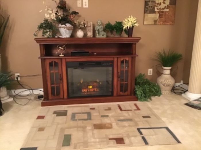 Very nice fireplace/TV cabinet in working condition 