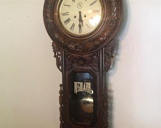 Regulator Grandfather Antique wall clock