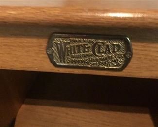 Vintage White Clad Oak ice box end table