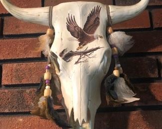 Trible design Steer Bull Skull