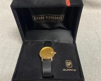 Vintage 14k Gold Girard Perregaux Employee Service Award Wrist Watch Engraved