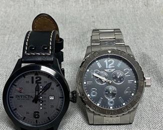 Pair of Mens INVICTA Wrist Watches NOT RUNNING