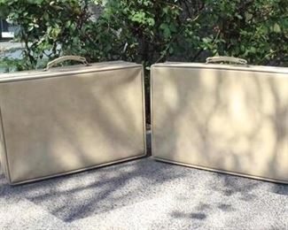 Pair of Travel Suitcases Beige Luggage