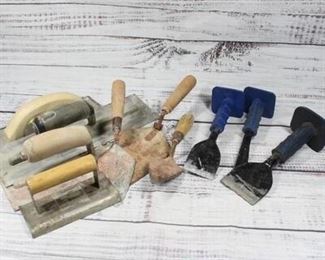Bricklayer Cement Masonry Tool Lot