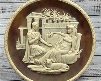 Anthony and Cleopatra Limited Edition Handcrafted Incolay Plate