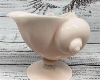 Vintage Cambridge Tuscan Rose Pink Shell Shaped Vase