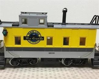 G scale Model Train DRG yellow caboose