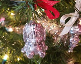 Close up Cazenovia sterling silver ornaments