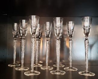 Twisted  flute glasses