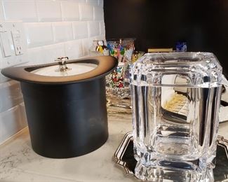 Top hat and acrylic ice buckets