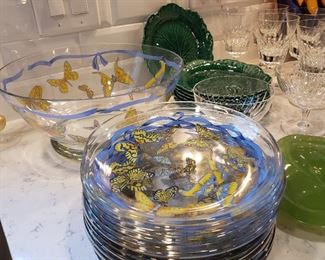 Lynn Chase salad plates and bowl