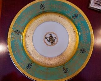 Gold-embossed Roesthal Bavaria china plates