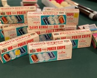 Vtg KMart Plastic Poker Chips in Case 
