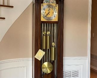 STUNNING HERSCHEDE  NINE TUBE GRANDFATHER CLOCK 