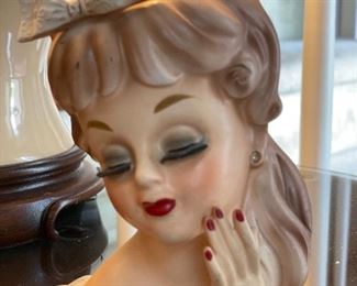Velcro hand painted head vase 