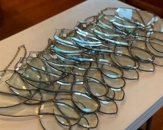 Vtg Clear Stained Glass