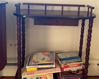 Spindle side table w/ galley top