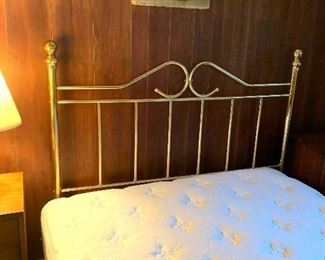 Double Brass Bed and mattress