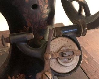 Vtg. pedal The Bartlett sewing machine w/cabinet