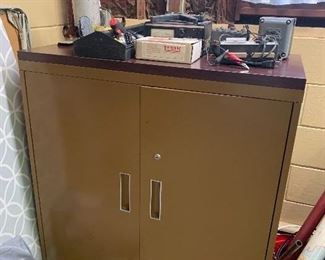 1 of 2 metal storage cabinets