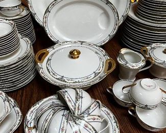 Just in time for Thanksgiving or Christmas-full set of  Theodore Haviland Limoges France bone china - Service for 12, plus serving pieces