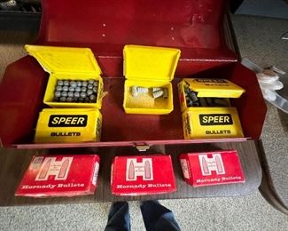 Speer Bullets for clay pigeons - we also have  a box of Herters clay pigeons skeet shooting targets (not shown)