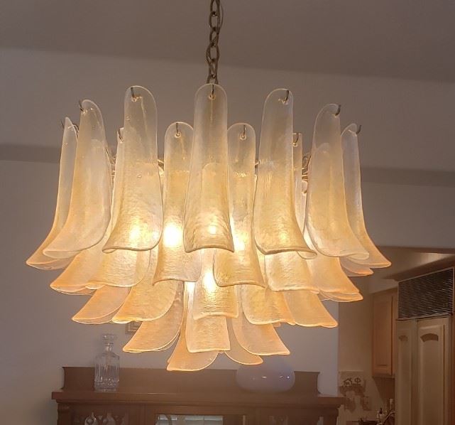 Vintage MCM Murano Chandelier "Mazzega"