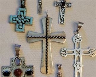 Sterling silver cross pendants