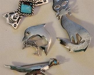 Sterling silver pins