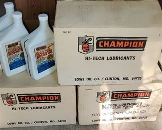 Three cases of outboard motor oil