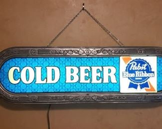 Vintage Pabst Blue Ribbon lighted beer sign