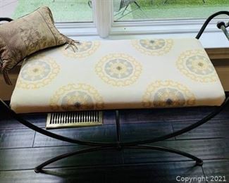 Charming Double Scroll Bench