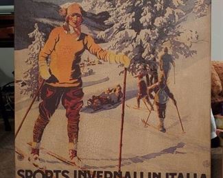 Faded Look Sports Invernali in Italia Print on Canvas