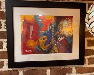 Framed and Signed Artwork by T Ellis