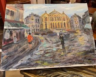 Hand Painted Painting on Canvas Unframed