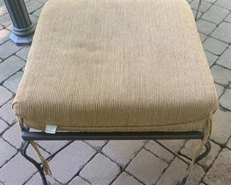 Iron Outdoor Ottoman Garden Stool