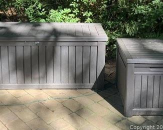 Two Outdoor Storage Deck Boxes