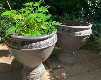 Two Urn Style Garden Planters