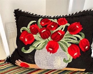 Vintage rug made into a pillow! 