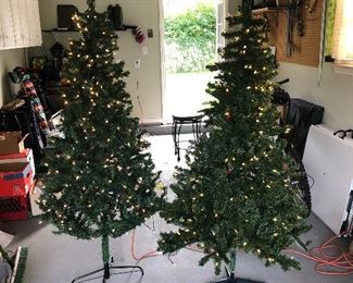 6’ Xmas trees w/ lights