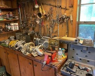 Small sample of the tools - there are MANY more. We are still getting the shop and garages ready. 