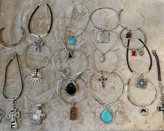 This is a small fraction of the jewelry in this sale. Pictures of the GOOD STUFF will be added in a few days. 