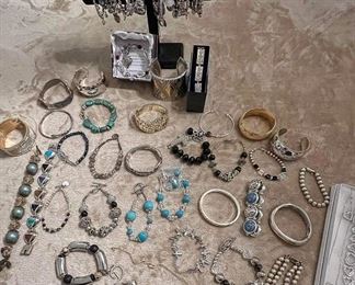 This is a small fraction of the jewelry in this sale. Pictures of the GOOD STUFF will be added in a few days. 