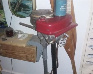 Wards Sea King Trolling Motor, Out-Board Motor License Plate, Sea King Motor Oil