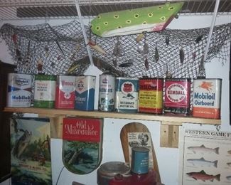 Vintage Outboard Motor Oil Cans