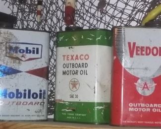 Outboard Motor Oil-Mobil, Texaco, Veedol